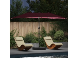 Vidaxl Guarda-sol De Jardim Vermelho Bordeaux 385 X 209 X 244 Cm