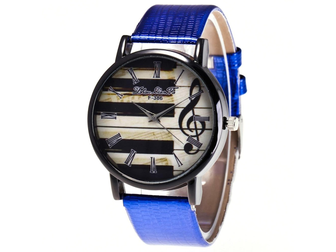 Reloj De Pulsera De Aleación Con Números Romanos Dial Redondo Cuarzo Zhoulianfa F-386-x Azul