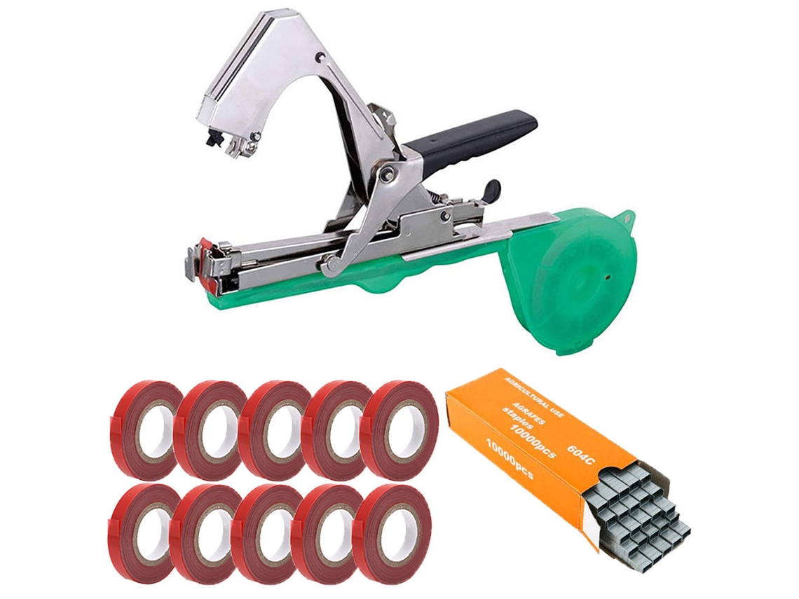 Planta binder tapetool cone máquina ferramentas de jardinagem legumes e frutas flores fita vermelha
