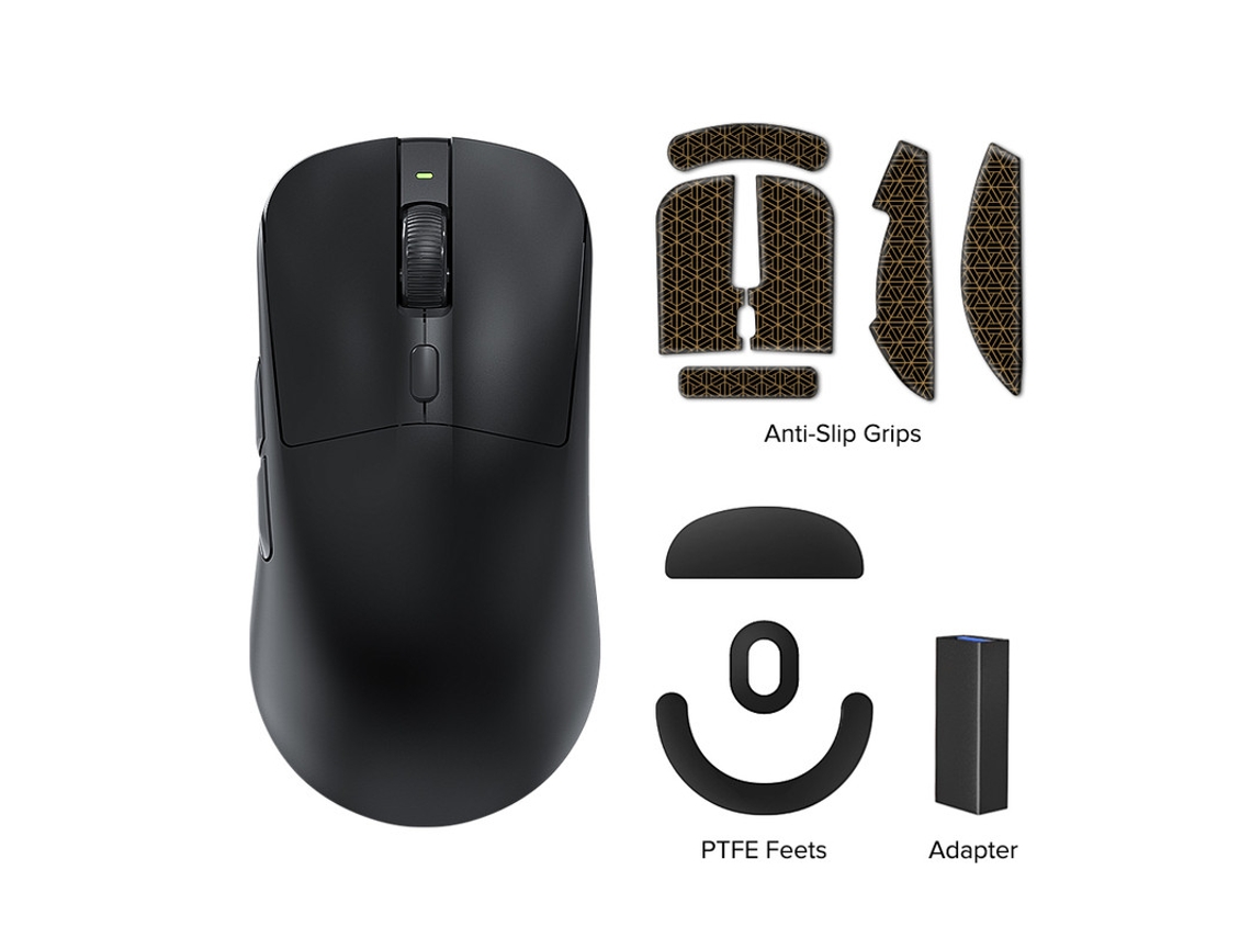 Rato Yizhood M617 Paw3395 Leve Sem Fio Da Taxa De Sondagem 26000dpi Do Jogo 8k Para O Portátil Do Jogador De Pc Preto
