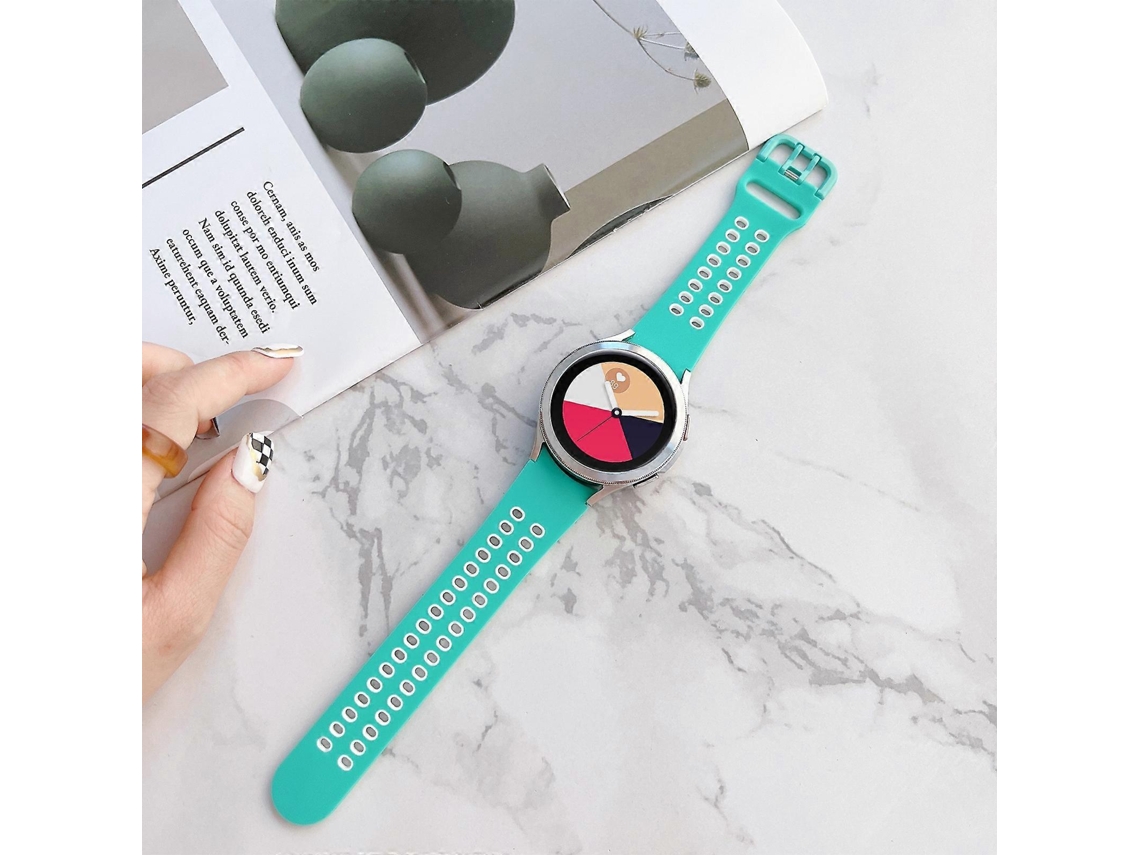 Pulseira De Silicone Bicolor Com Fivela Dupla Para Samsung Galaxy Watch4 40mm