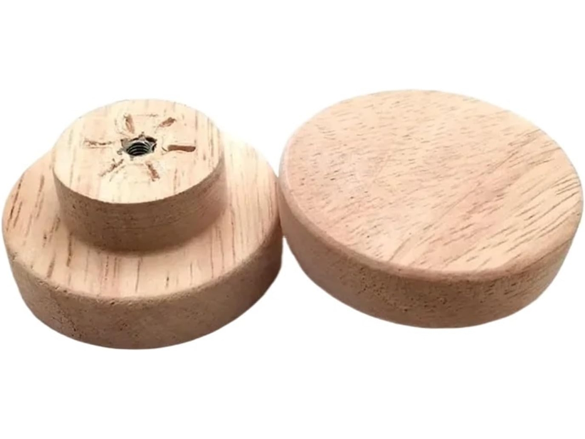 Puxadores Redondos De Carvalho Com Diâmetro 30 40 50mm Para Gavetas Armários E Guarda Roupas 12 Unidades, 35x 25mm