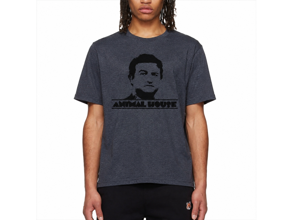 Rockinstone Animal House Movie Sunburst Heather Navy Adult T-shirt Size:m
