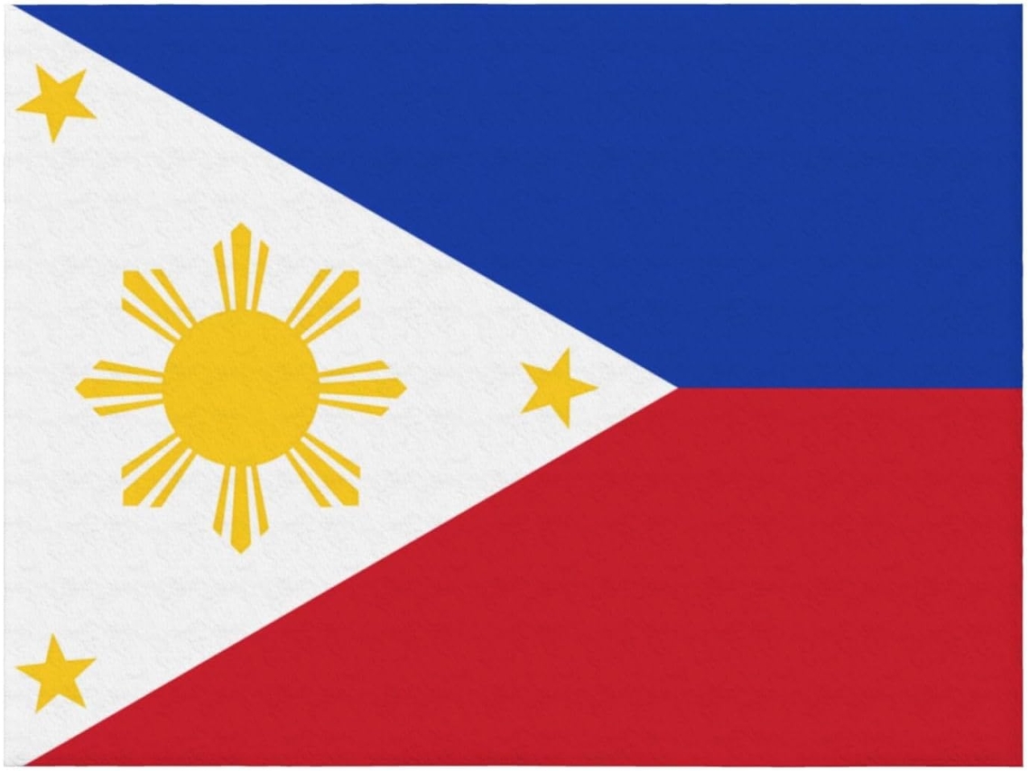 Manta de Flanela Ultramacia Phayah com Estampa da Bandeira Filipina Ideal para Sofá Cama Sala Estar Escritório