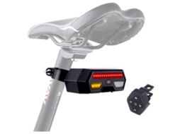 Lanterna Traseira de Bicicleta Inteligente com Mudança de Direção de Operação Fácil Indica Luz Alto Brilho Liga / Desliga Automá-Preto ENZONS