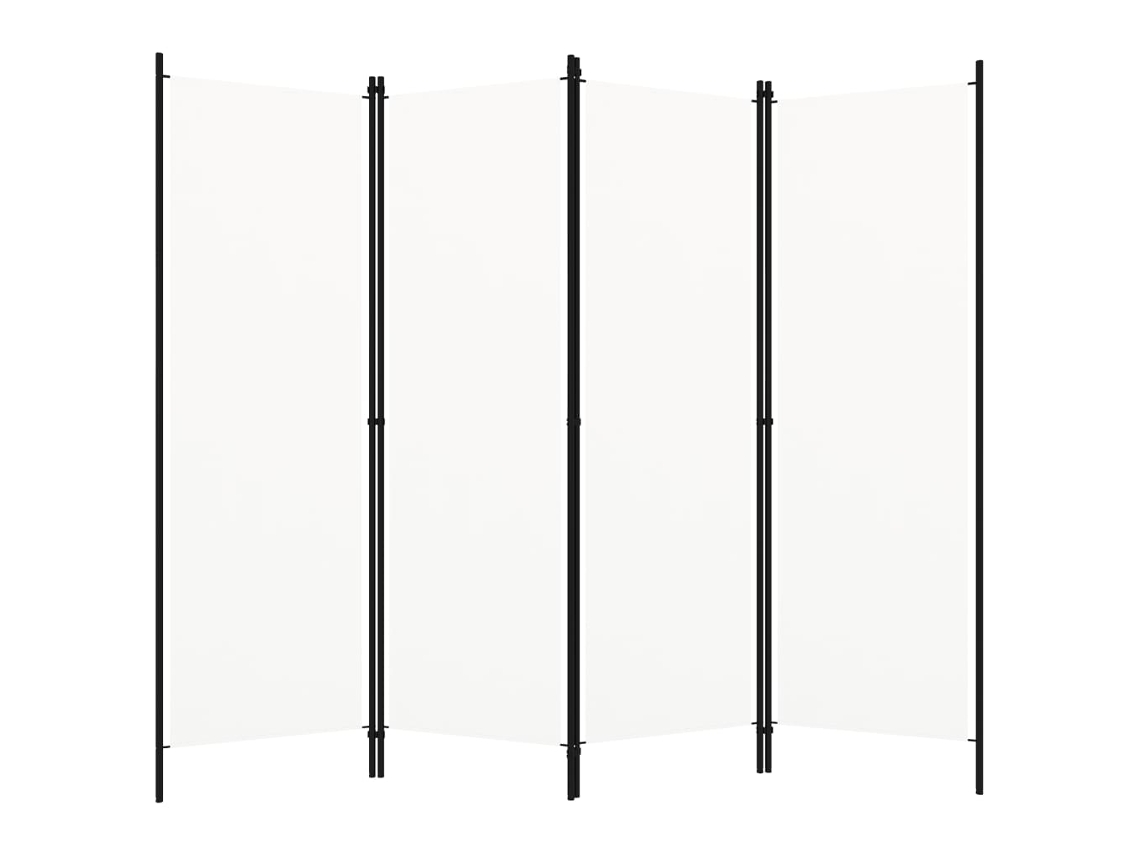 Vidaxl Divisória De Quarto Com 4 Painéis 200x180 Cm Branco