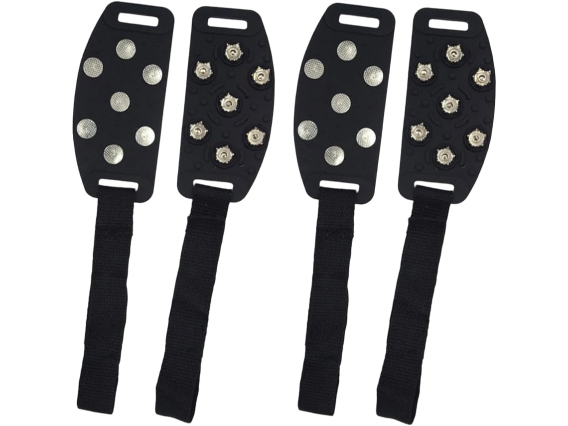 Conjunto de 4 Crampons Antiderrapantes de 7 Dentes para Calçados Ideais para Gelo, Neve, Caminhadas e Outras Condições de Neve. SFUSHOS
