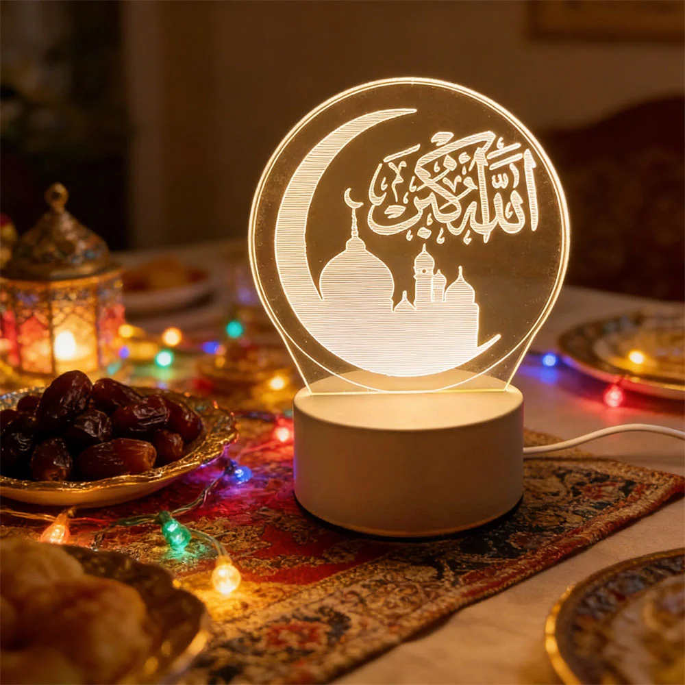 (luz Noturna-11) Luz Da Lua 3d Do Ramadã