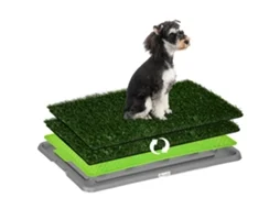 Banheiro para cachorro com grama artificial, 67x41x3,5cm, Verde | S/MARCA