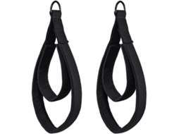 Alças de Pilates Omni-2 com Dupla Argola em D, Acessórios para Ioga e Fitness, Material Premium, Pretas