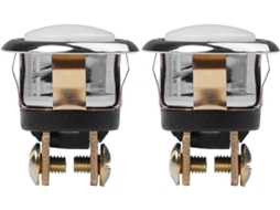 Conjunto De 2 Botões Substituição Com Luz Led Branca, Corpo Em Metal, À Prova D Água E Resistentes Aos Raios Uv Uso