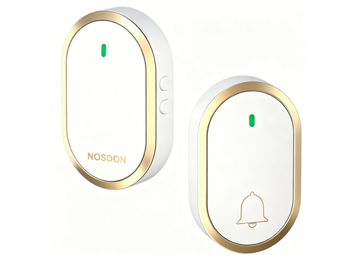 Campainha Sem Fio Com Controle Remoto Eletrônico De Longo Alcance E Design À Prova D'água, Campainha De Dupla Função Ideal Para Idosos.