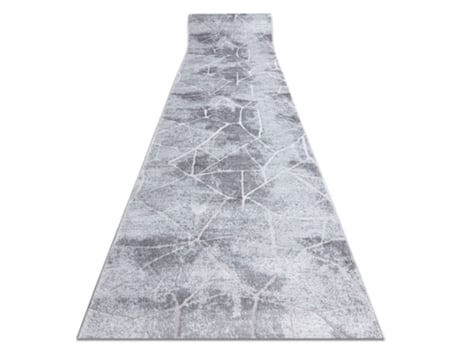 Passadeira Structural Mefe 2783 Mármore Dois Níveis de Lã Cinza Cinzento 90 cm