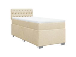 Box Spring Bed, Box Spring Beds Vidaxl Creme Tecido (90 X 200 Cm)