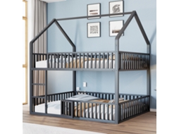 Beliche Infantil LAMAISON com Janela, Telhado e 3 Gavetas, 90x200 cm