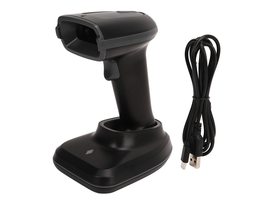 Scanner Sem Fio 2.4g para Código de Barras e Qr Code Leitura Rápida Precisa para Loja Logística Varejo