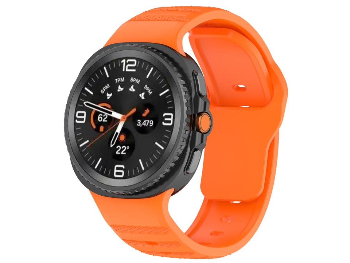 Bracelete Para Samsung Galaxy Watch 8 / 8 Classic - Silicone Com Padrão De Bolinhas E Fivela De Liberação - Laranja