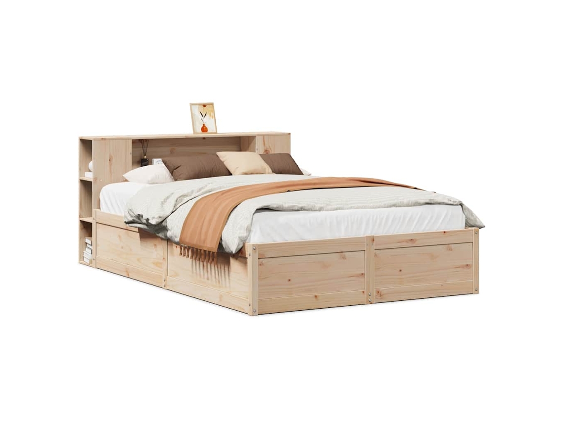 Cama Sem Colchão 135x190 Cm Madeira de Pinho Maciça MAISON EXCLUSIVE