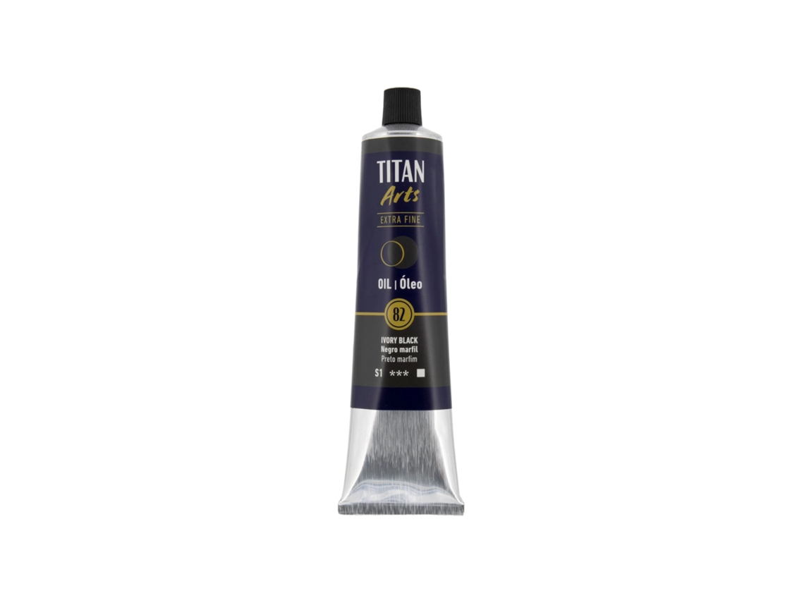 Cores de óleo extrafinas 200 ml Titan Arts (82 Série Marfim Preto 1)