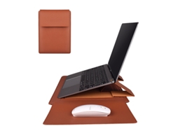 Bolsa Interna Multifuncional Para Computador Apple Com Suporte Amarela Brilvibera