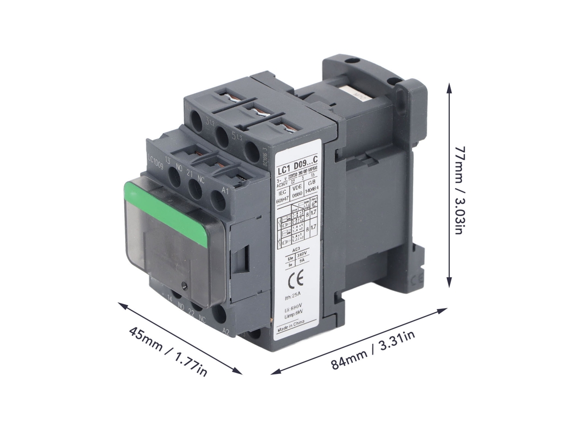 Laxiscreed Contator Ac Com 1no E 1nc, Bobina De 9a 380v E Contactos De Prata