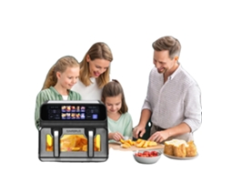Fritadeira Elã©trica Sem Ã“leo, Cesta Dupla, Controle Touch, Forno De 2200w, Ue Oem