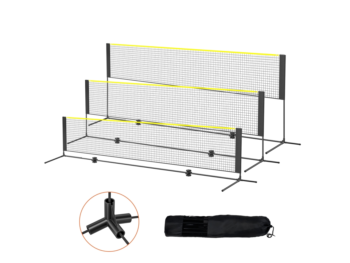420 Cm Conjunto De Rede De Badminton Succebuy Ténis Voleibol Portátil Ao Ar Livre