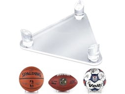 Suporte de Acrílico para Bola de Basquete e Futebol, Mostrador Transparente S/MARCA