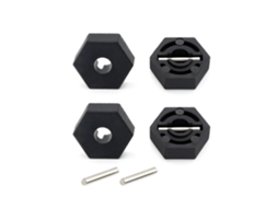 Conjunto de Porcas Adaptadoras Hexagonais de 12 Mm para Jantes de Automóveis Rc Zd Racing Mt16 1/16, Pretas, para Veículos e Modelos. 16041 MDUG