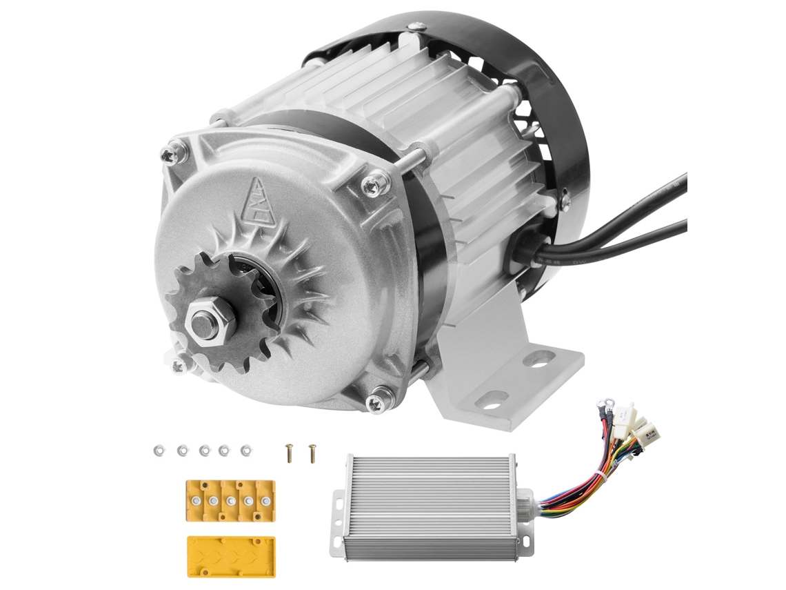 500w 48v 2700rpm Kit De Motor Elétrico Sem Escova Dc Prata Vevor