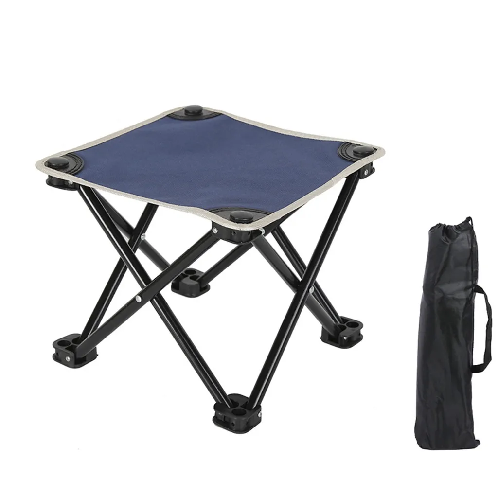 Cadeira de camping dobrável azul, portátil, leve, com bolsa de transporte | AQUAFORGE | AQUAFORGE