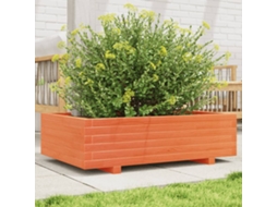 Vidaxl Vaso/floreira De Jardim 90x60x26,5 Cm Pinho Maciço Castanho-mel