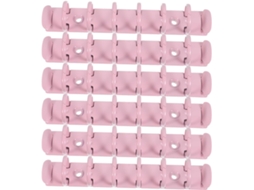 Kit De 6 Peças Mecanismo Encadernação Metal Para Folhas A7, Argolas De Reposição Para Planners Na Cor Rosa, Compatíveis