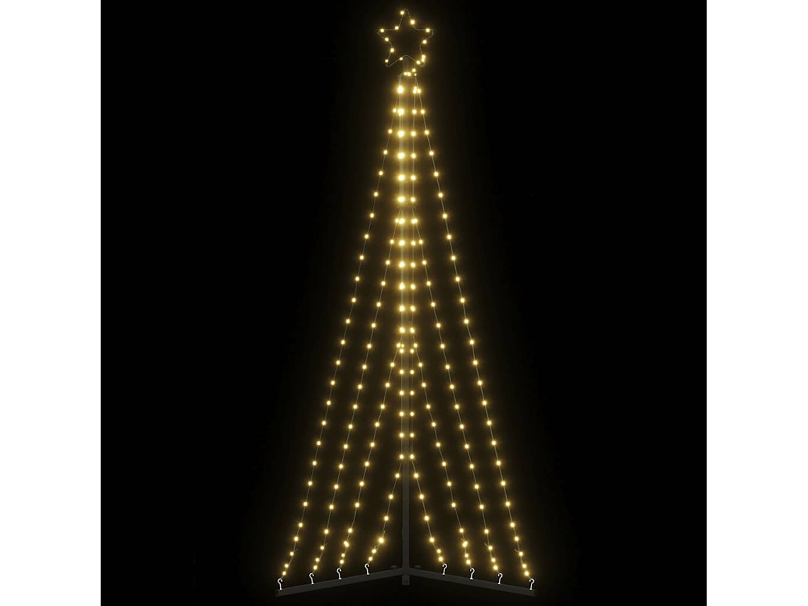 Vidaxl Led Árvore De Natal 339 Leds Branco Quente 187 Cm