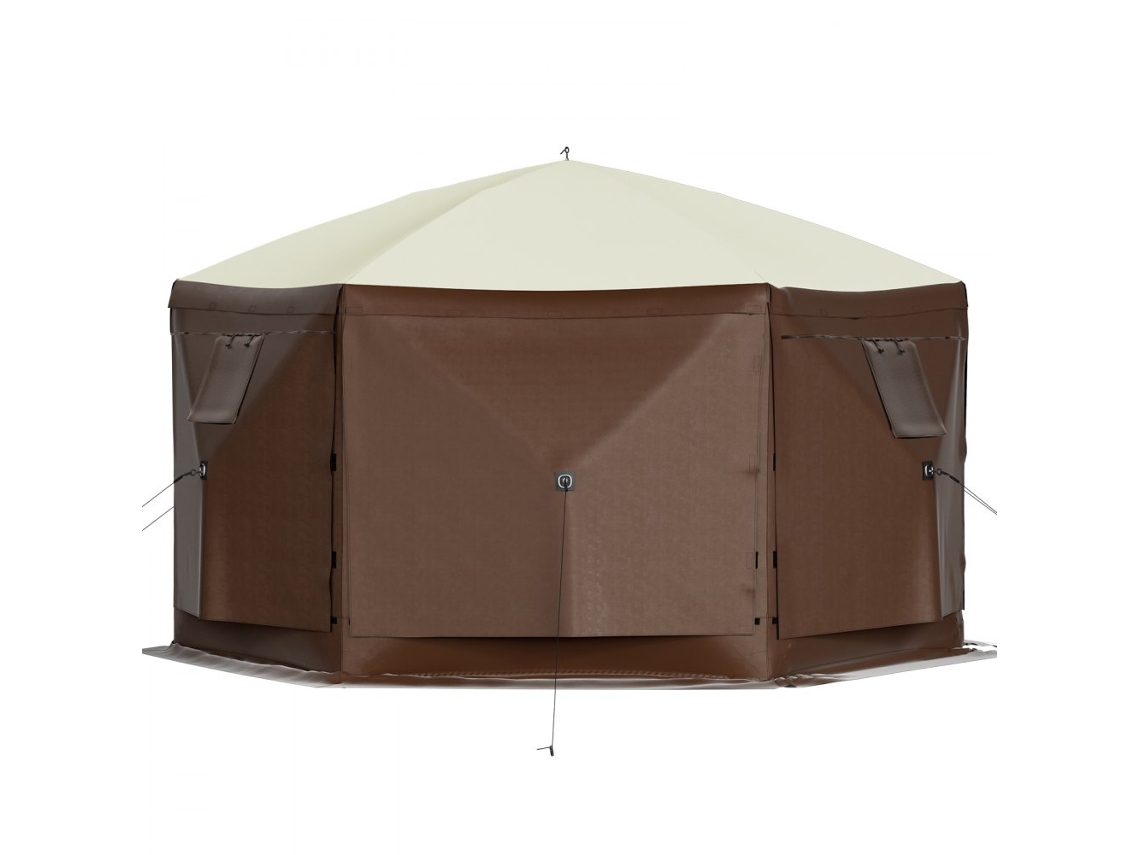 Tenda De Camping Pop Up 3,66x3,66m Com Janelas, Bolsa E Piquetes Tekmaquinas