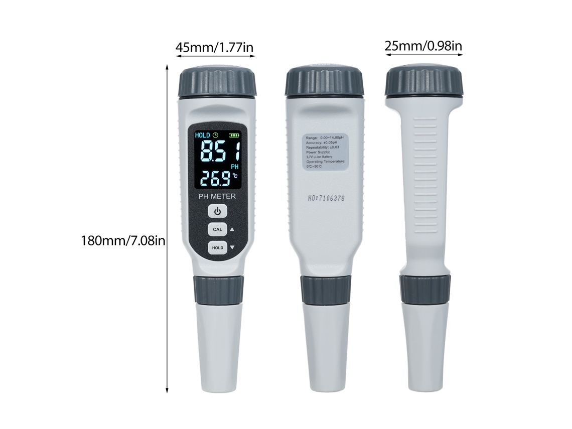 Medidor de pH Digital IP65 com ATC S/MARCA