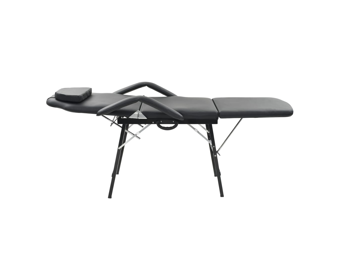 Cadeira Esteticista Portátil MAISON EXCLUSIVE em Couro Artificial Preto (185x78x76 cm)