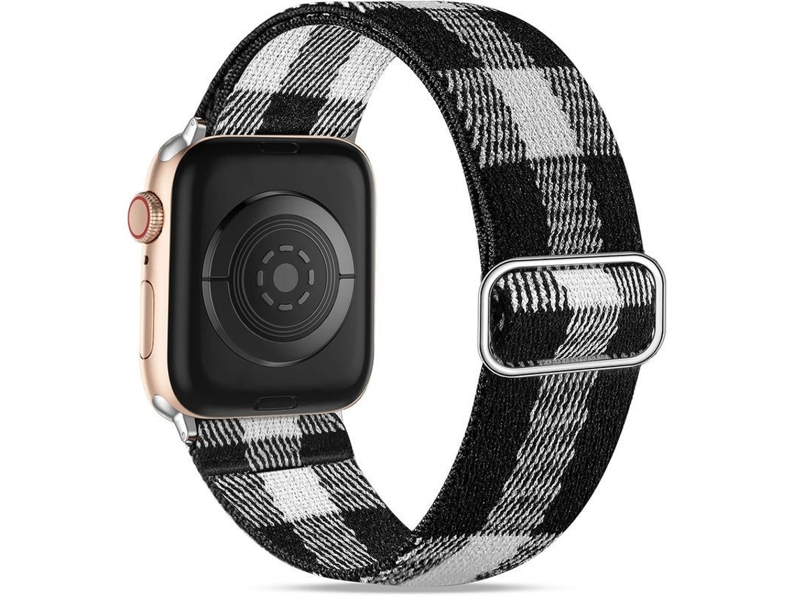 Correia de Nylon Elástica Ajustável para Apple Watch 42/44/45mm Série 7/6/5/4/3/2/1