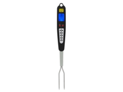 Ronjoe-termômetro Digital De Carne Com Garfo E Sondas Duas Para Churrasco Lcd