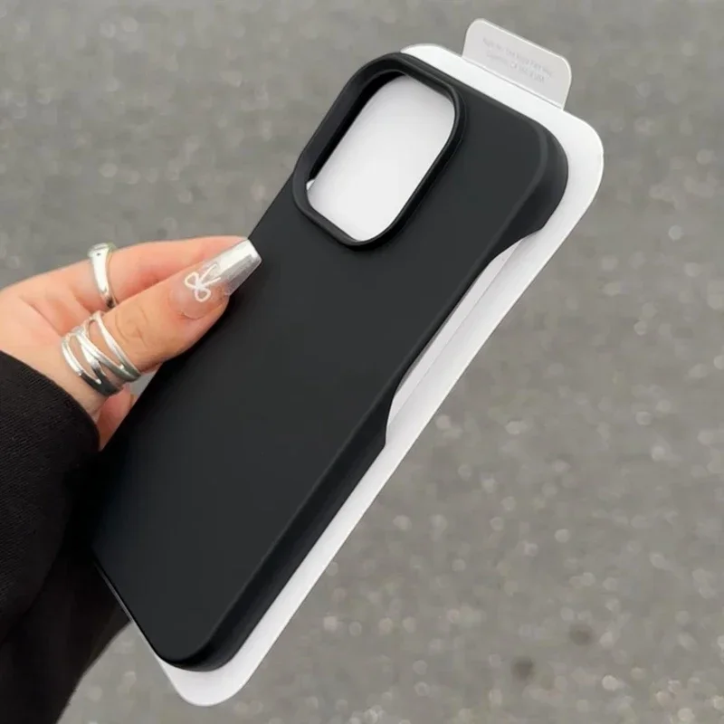 (iphone 14 Pro Preto) Capa Ultrafina Fosca Para Celular, Feita De Silicone, Resistente A Choques E Impactos.