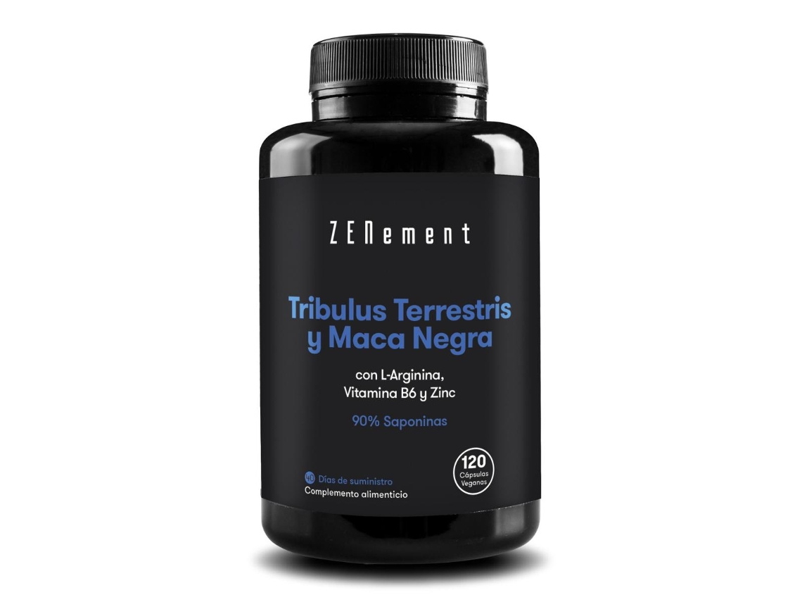 Tribulus Terrestris Black Maca, Com L Arginina, Vitamina B6 E Zinco, 120 Cápsulas Zenement