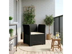 Vidaxl Poltrona 1 Lugar Com Almofada Look Rattan Pp Antracite