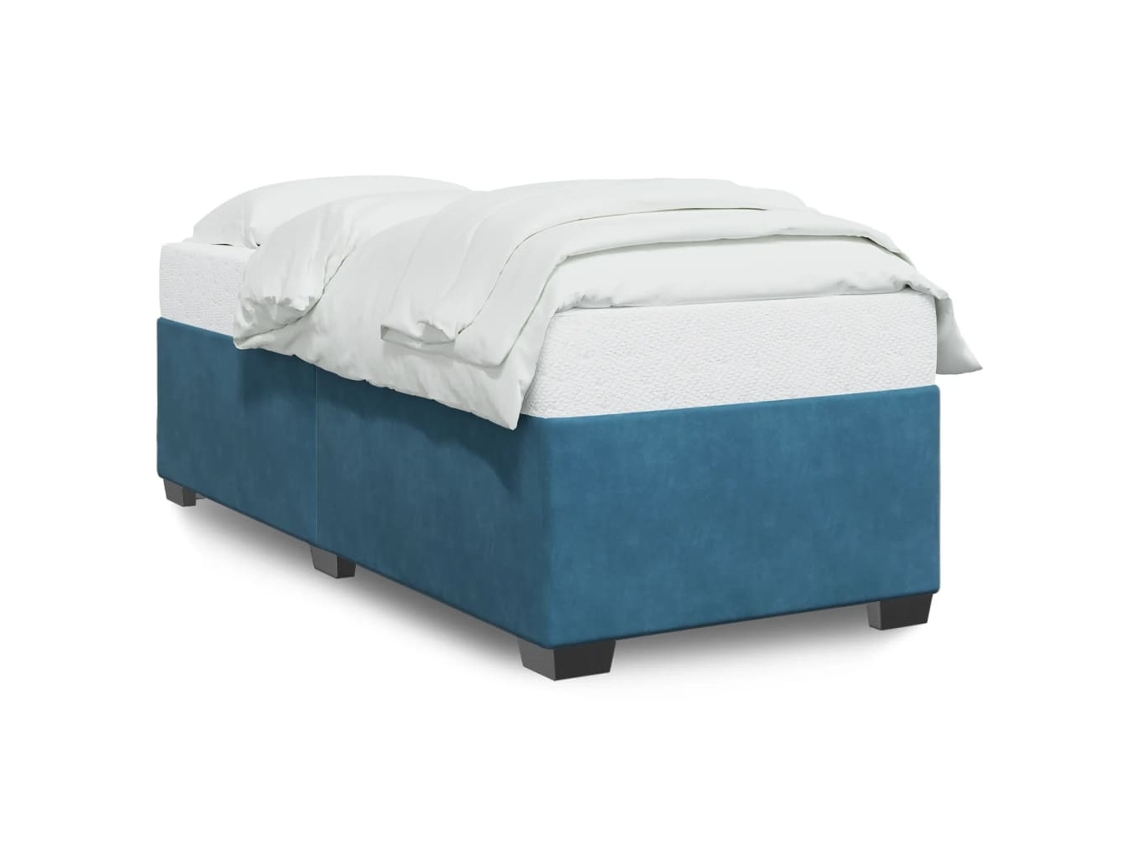 Bed Frame, Bed Frames Vidaxl Azul Veludo (90 X 200 Cm)