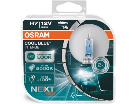 Conjunto de 2 Lâmpadas OSRAM H7 Cool Blue Intense®Next Gen  HCB (4200K - Halogéneo - 11 x 10 x 5 cm)