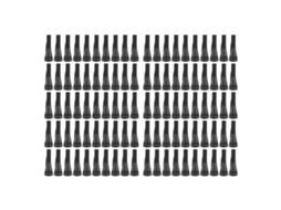 100pcs Bastões Borracha Despenar Aves Preto