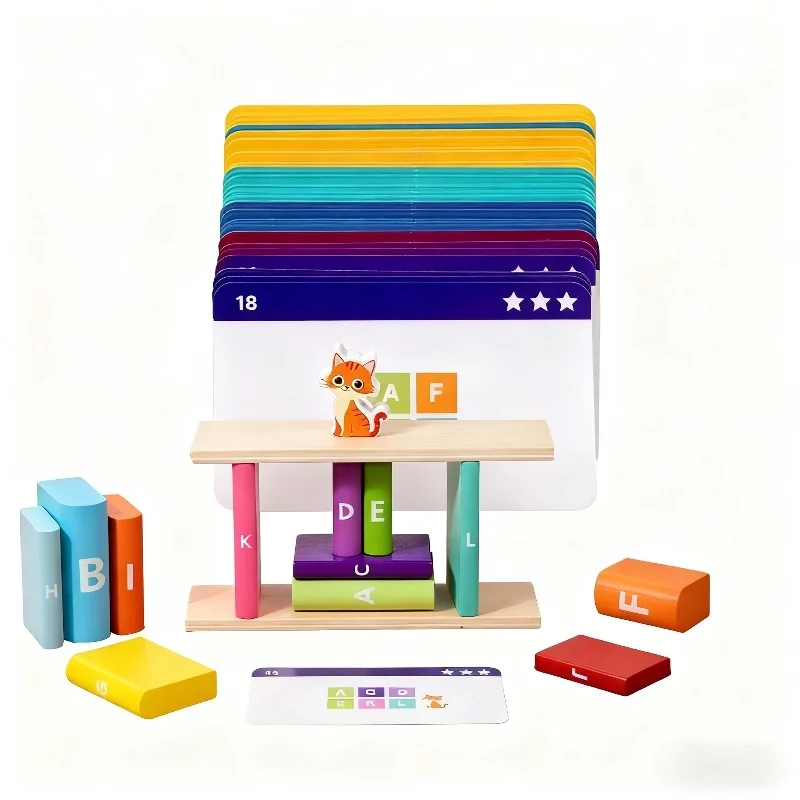 Blocos de madeira Montessori Empilhamento Jogos Brinquedos Presentes Núcleos Formas Classificação Capacidade de movimentos finos