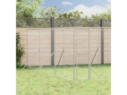 Vidaxl Canil De Exterior 6x6x2 M Aço Galvanizado Prateado