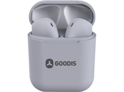 Auriculares Bluetooth True Wireless GOODIS (Outlet Caixa Aberta - In Ear - Microfone - Cinzento)