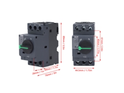 Laxiscreed Interruptor De Proteção Térmico-magnético Para Motor, Montagem Em Trilho 35mm, Até Ac690v