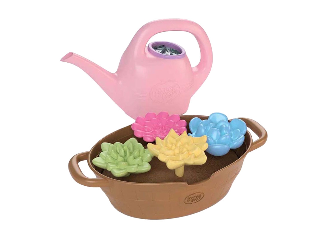 Brinquedo Educativo Green Toys Rainbow Bloom, Conjunto Que Muda De Cor, Rosa